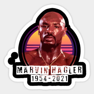 marvin hagler retrowave Sticker